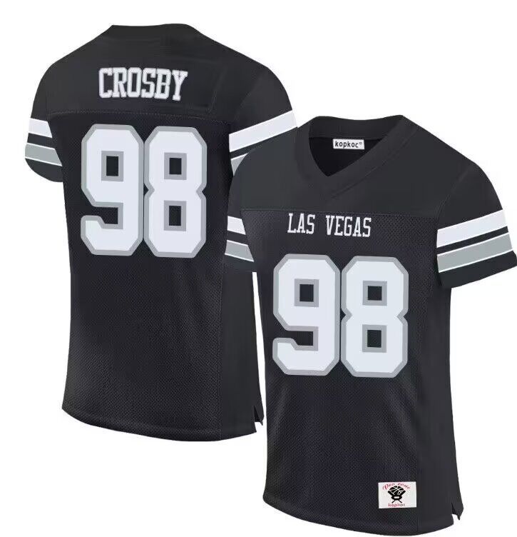 Men Las Vegas raiders #98 Crosby black 2024 Nike Limited NFL throwback Jersey